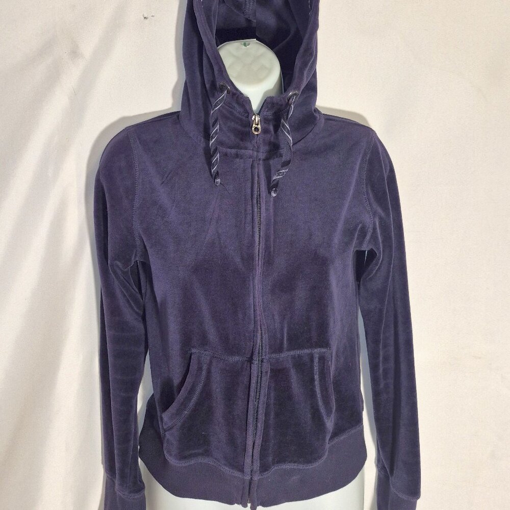 L.O.G.G./H&M fleece hoodie w/ zippered front, Dark Purple in size small - Picture 9 of 16